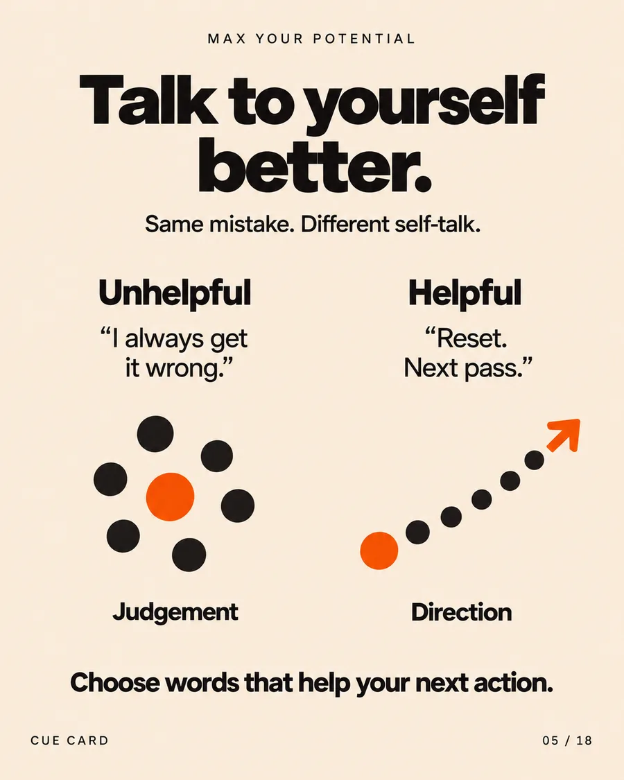 Talk to yourself better visual contrasting judgement and direction